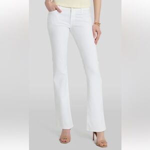 7 For All Mankind Women's White Boot Cut Jeans